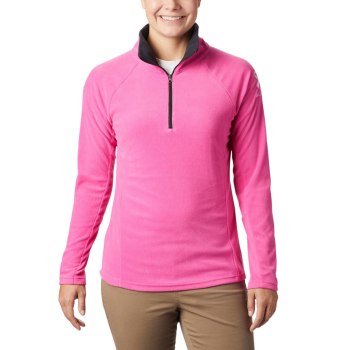 Columbia Ženske Majice S Kapuljačom - TTIP Glacial 1/2 Zip Top Fleece Roze Crne | DXWS-09648